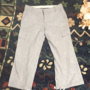 Banana Republic grey wool cargo cropped pants